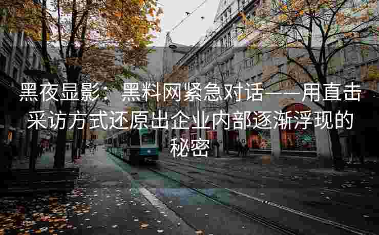 黑夜显影：黑料网紧急对话——用直击采访方式还原出企业内部逐渐浮现的秘密